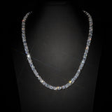 Mixed Shape Tennis Necklace (White Gold)