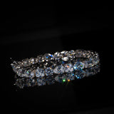 Mixed Shape Tennis Necklace (White Gold)