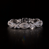 Eye Cuban Bracelet (White Gold)