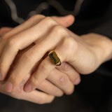 Rectangle Signet Ring - Yellow
