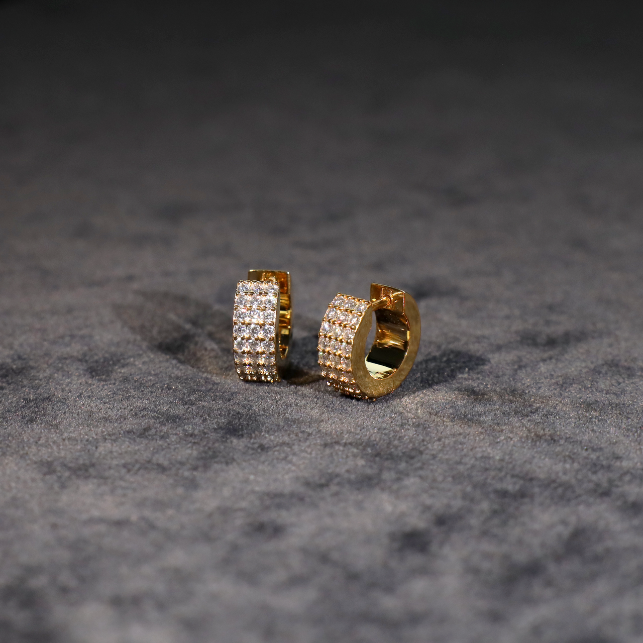 Huggie Hoop Earrings in Yellow Gold