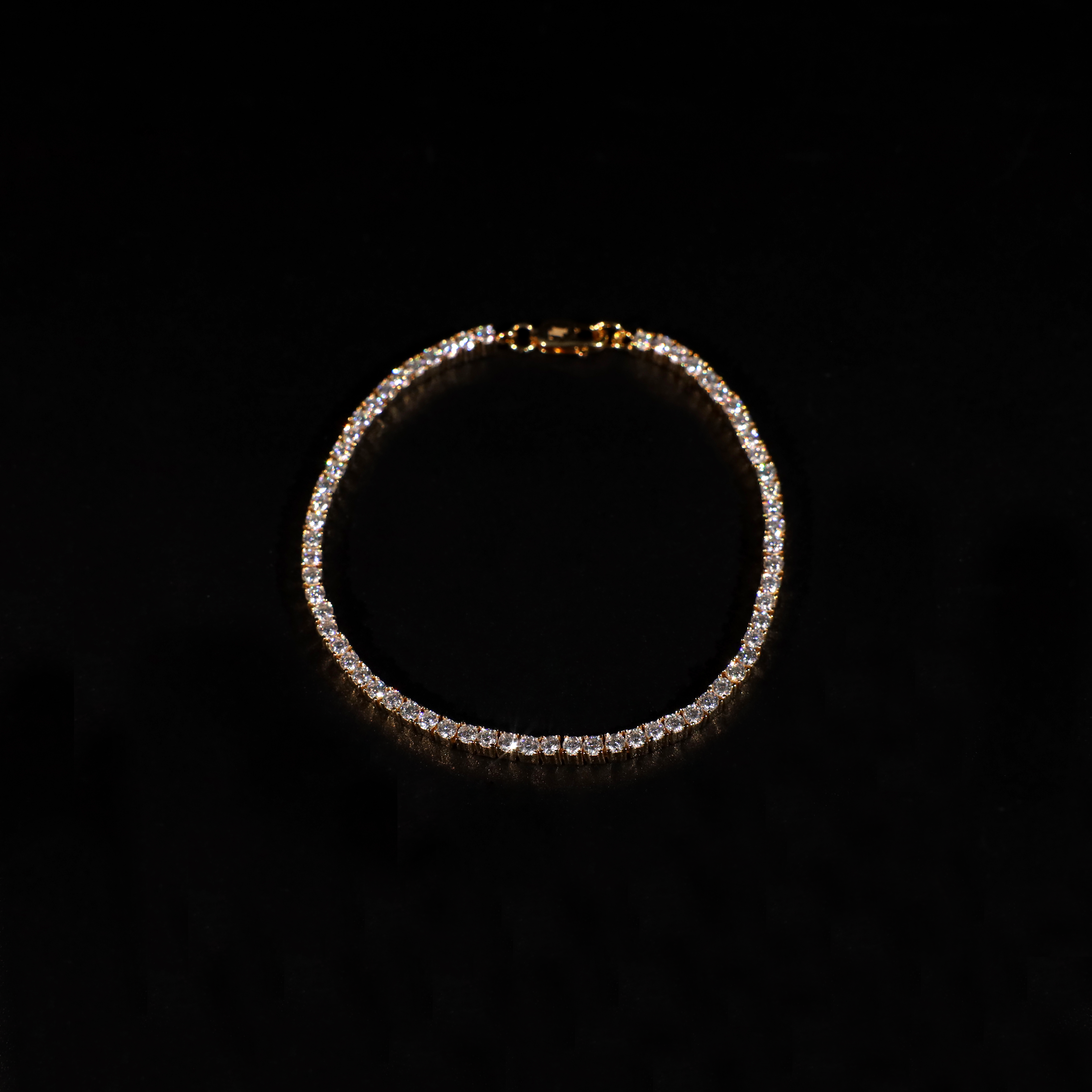 Micro Tennis Bracelet (Gold)