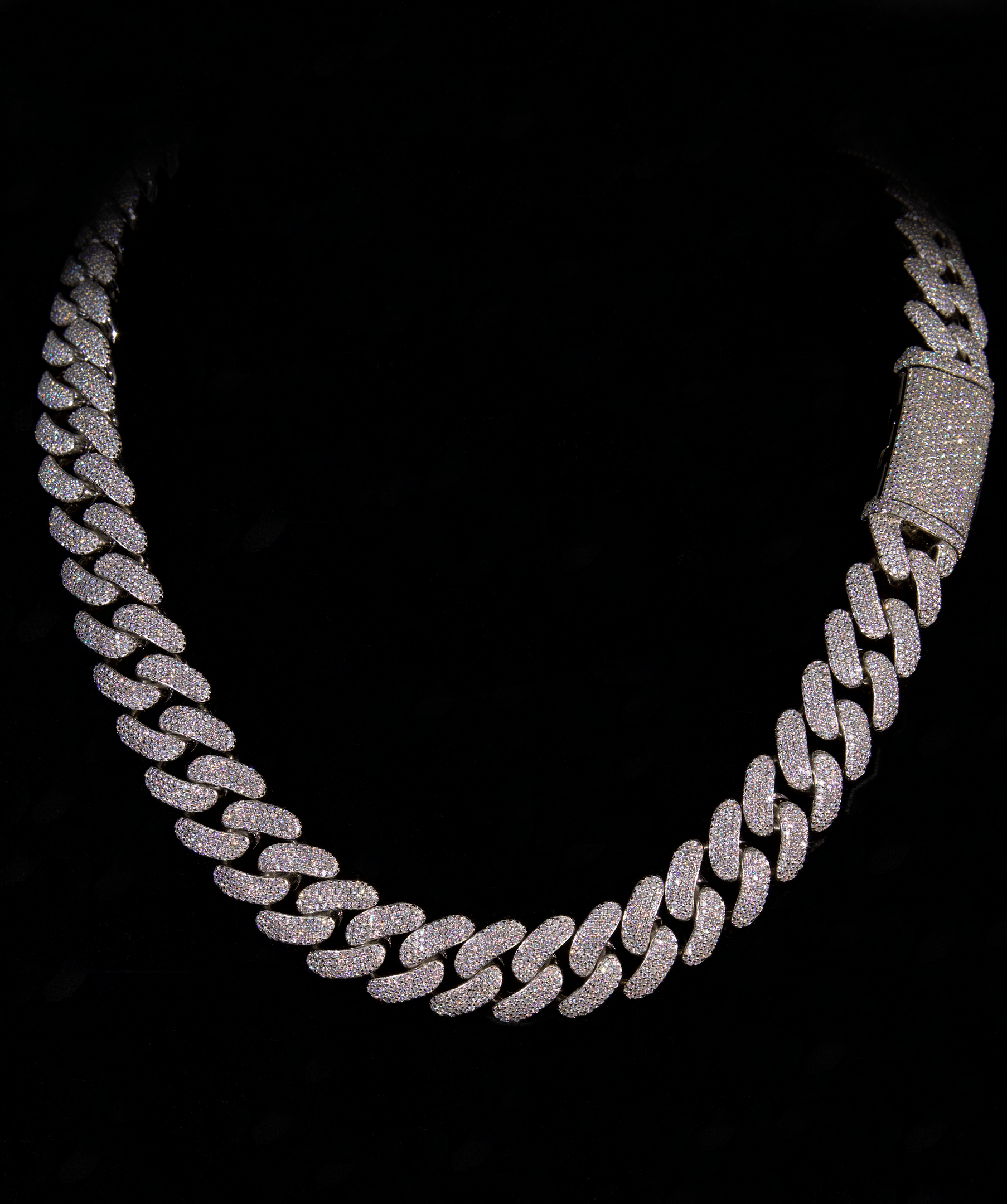 White Silver Chain, 18mm Miami Cuban Link Chain (Silver)