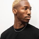 3mm Cuban Chain in White Gold