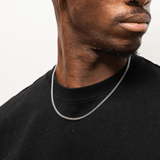 3mm Cuban Chain in White Gold