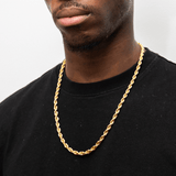 6mm Rope Chain in Yellow Gold