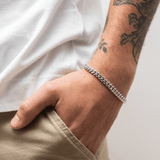 6mm Cuban Link Bracelet (White Gold)