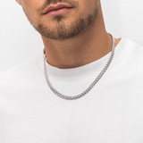 6mm Cuban Link Chain (White Gold)