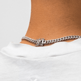 6mm Cuban Link Chain (White Gold)