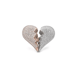 Two-Tone Broken Heart Ring