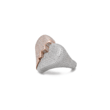Two-Tone Broken Heart Ring
