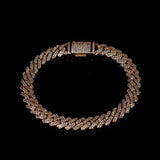 8mm Prong Cuban Link Bracelet (Rose Gold)