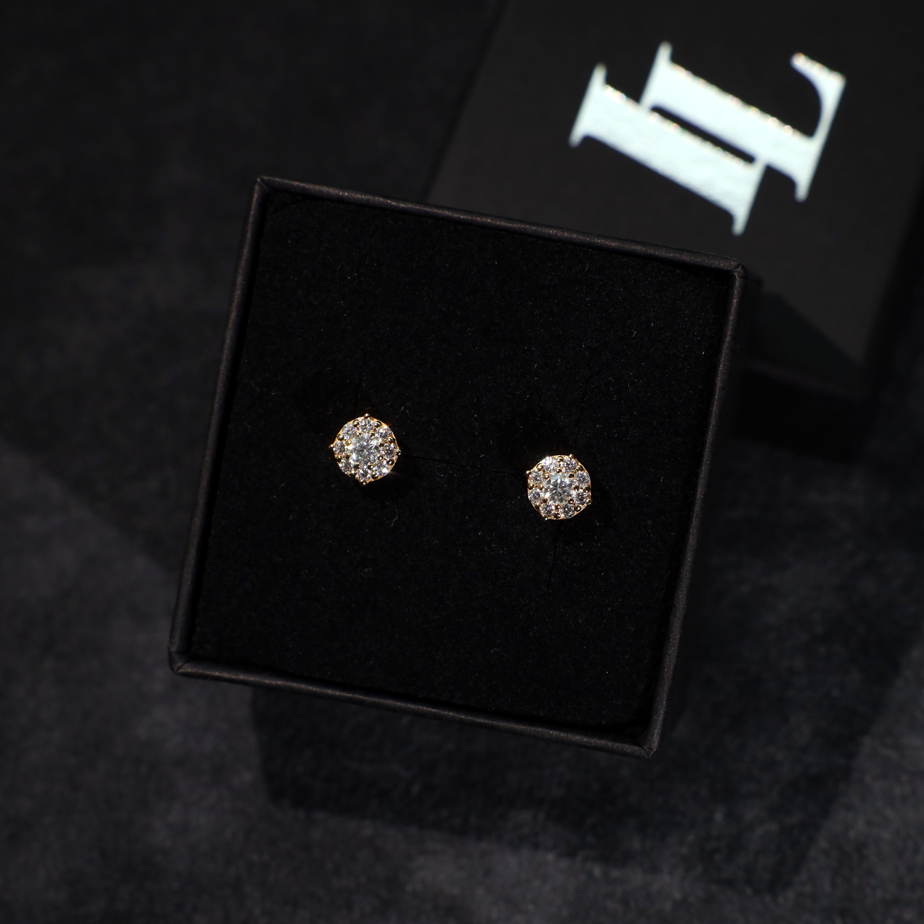 Cluster Stud Earrings (Gold)