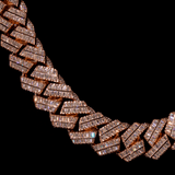 ICED London diamond bracelet with rectangular, sparkly links on a black background.