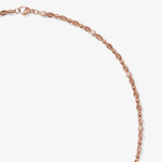 Alternating Iced Ball Chain — Rose Gold view 2 | colour:rose
