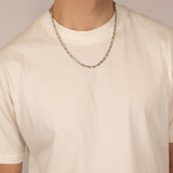 Alternating Iced Ball Chain — White Gold view 3 | colour:white