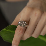 Clover Ring — White Gold view 2 | colour:white