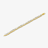 ICED London gold bracelet featuring a line of clear diamonds in a tennis-style setting.