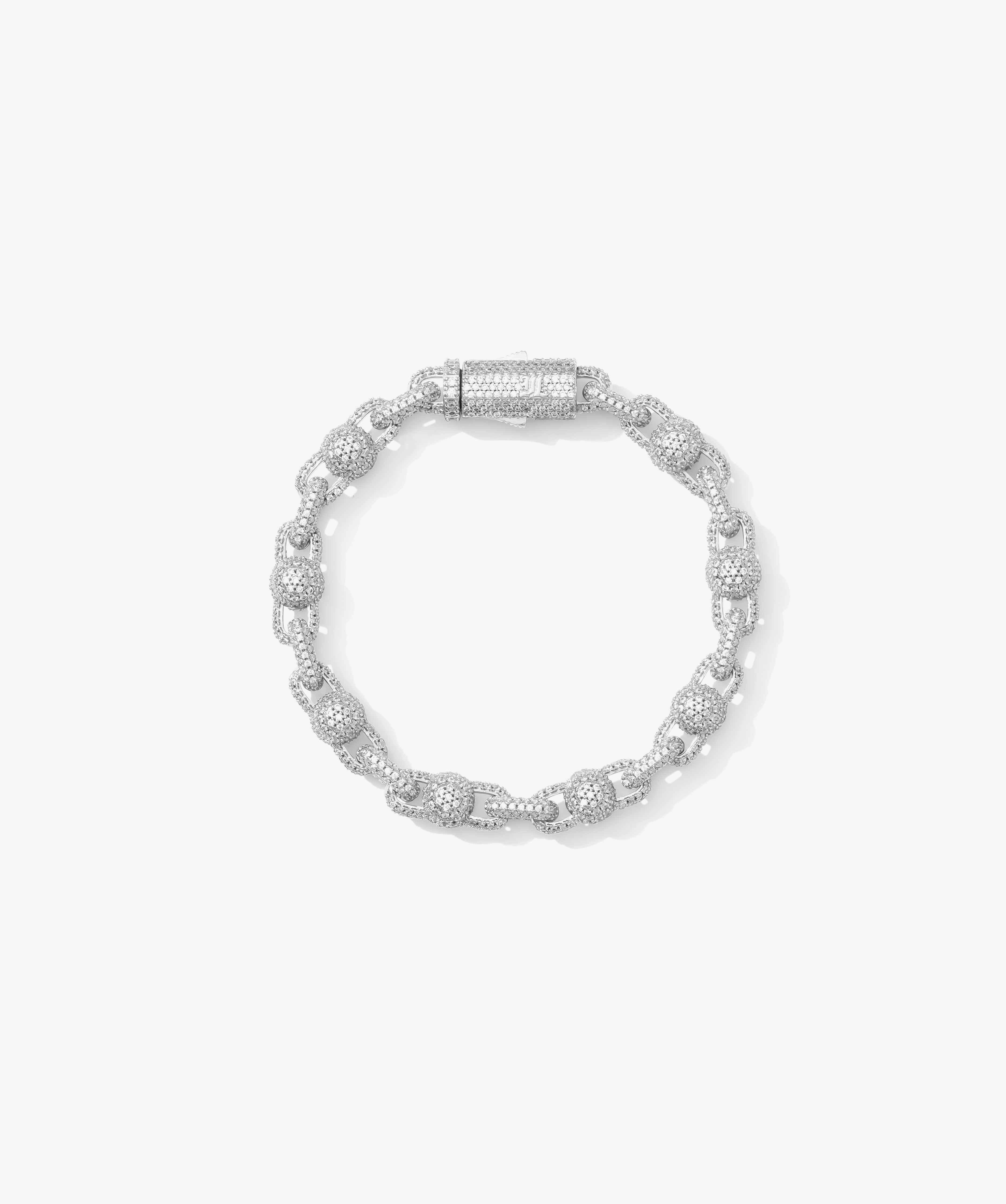 Full-Set Ball Bracelet — White Gold view 1 | colour:white