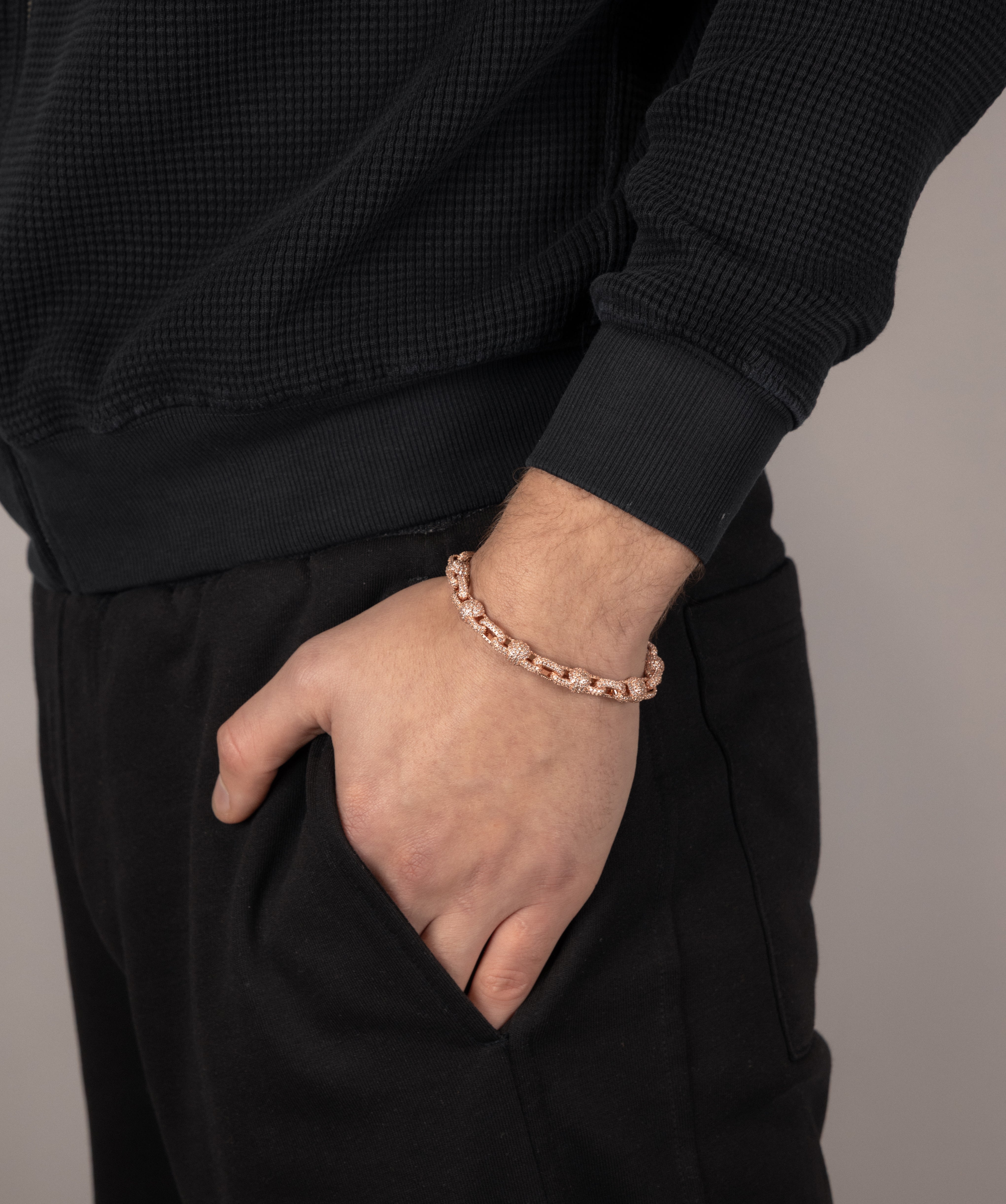 Full-Set Ball Bracelet — Rose Gold view 2 | colour:rose