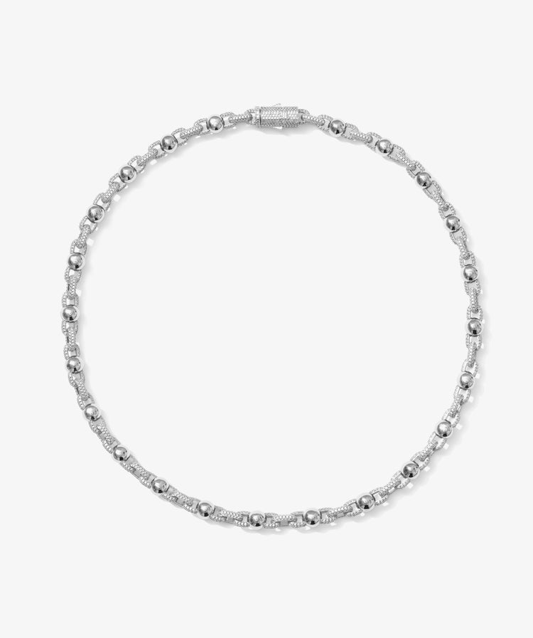 Half-Set Ball Chain — White Gold view 1 | colour:white