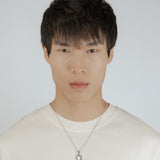 Horseshoe Pendant — White Gold view 2 | colour:white