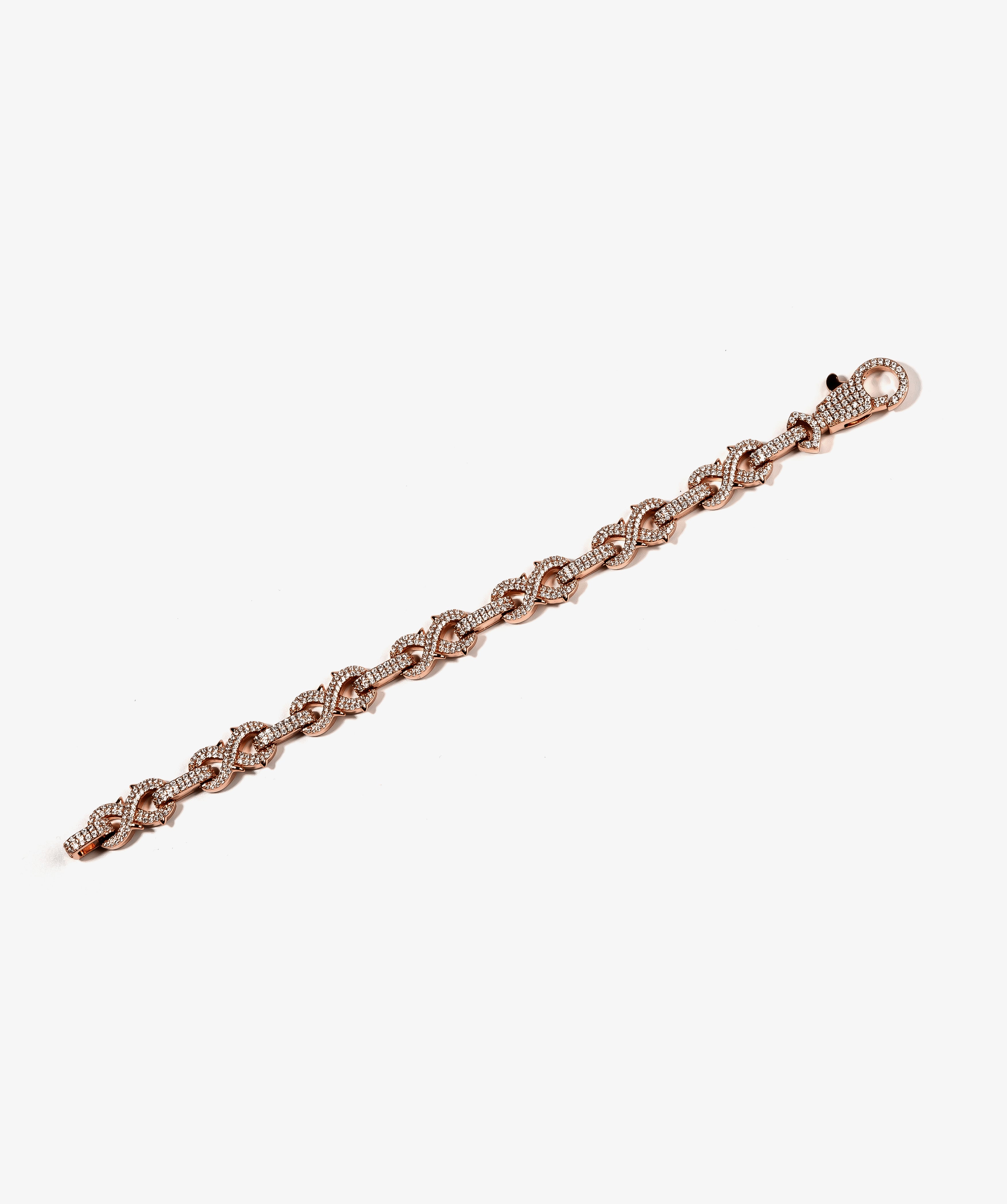 Iced Infinity Thorn Bracelet — Rose Gold view 1 | colour:rose