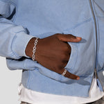 Iced Infinity Thorn Bracelet — White Gold view 3 | colour:white