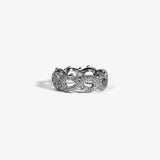 Iced Infinity Thorn Ring — White Gold studio view | colour:white