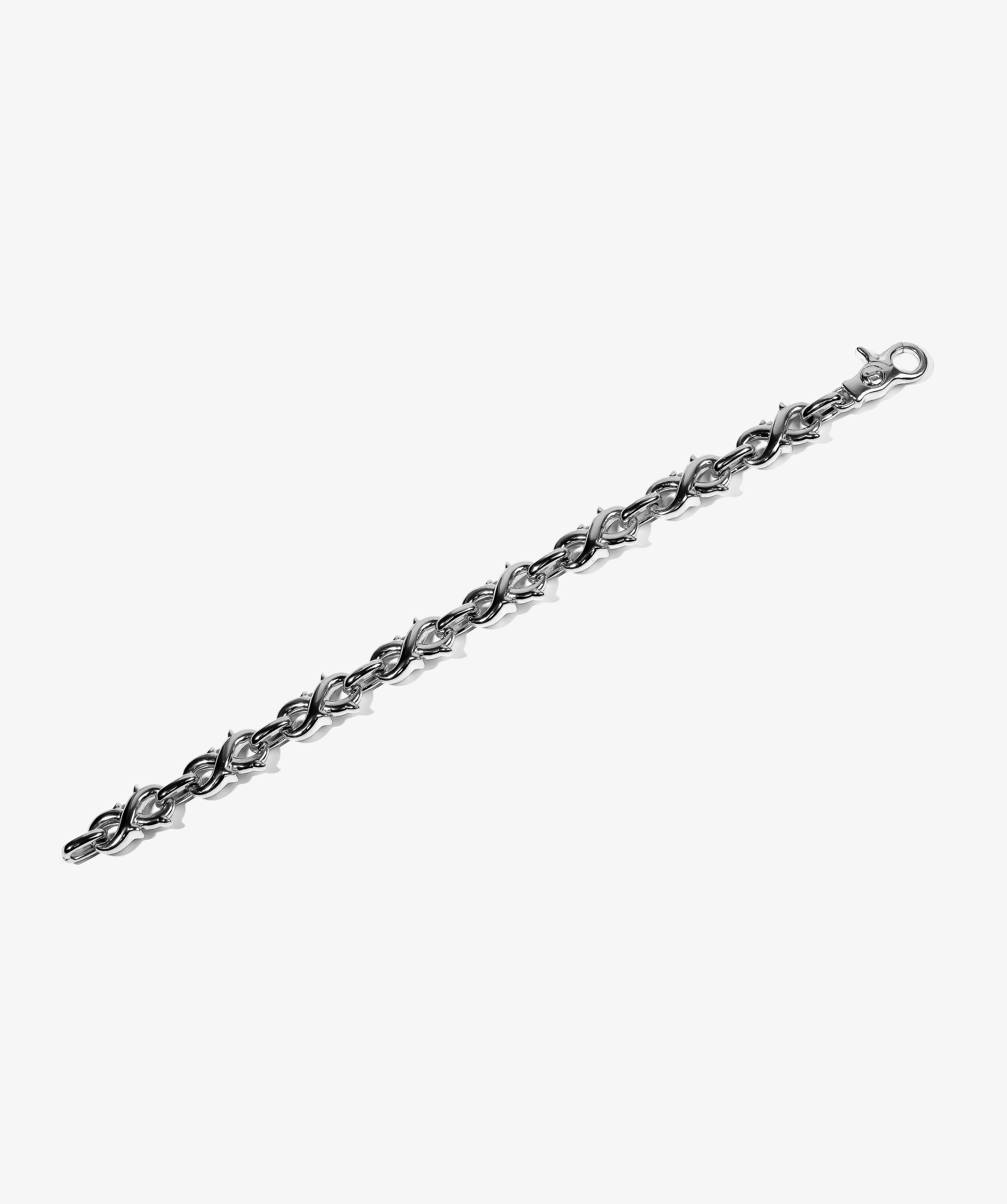 Infinity Thorn Bracelet — White Gold view 1 | colour:white