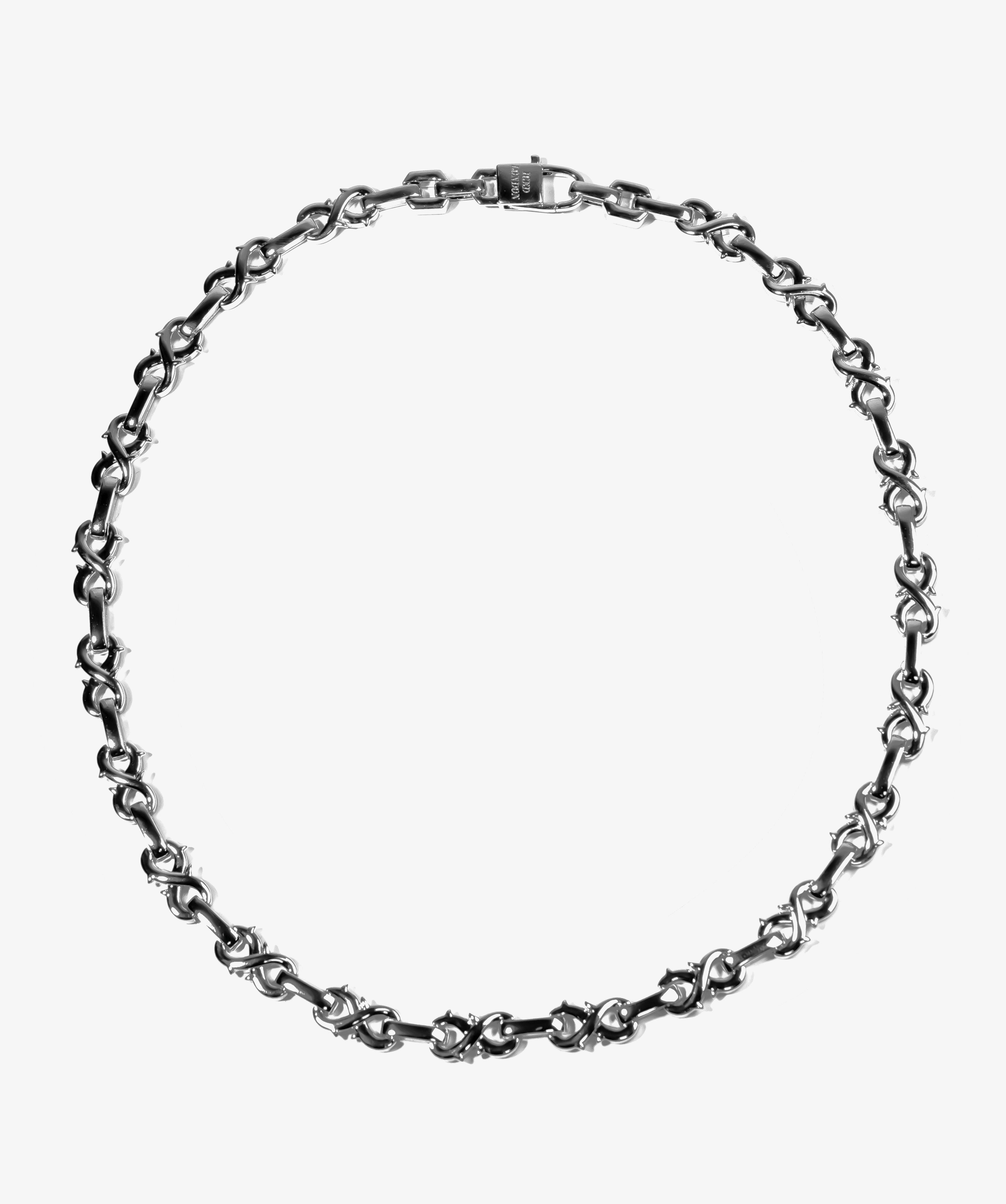 Infinity Thorn Chain — White Gold view 1 | colour:white