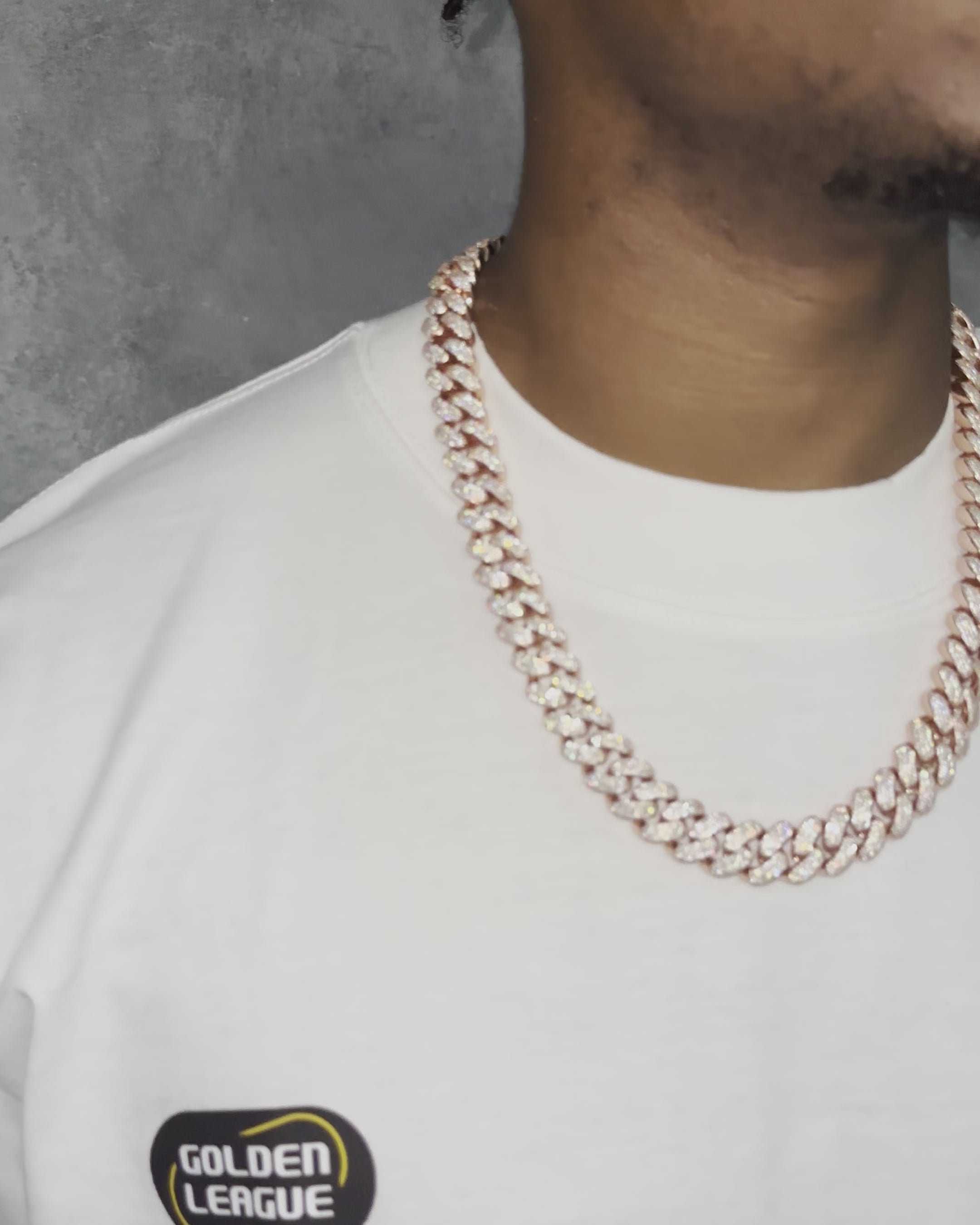 Rose Gold Cuban Chain, 15mm Miami Cuban Link Chain (Rose Gold)