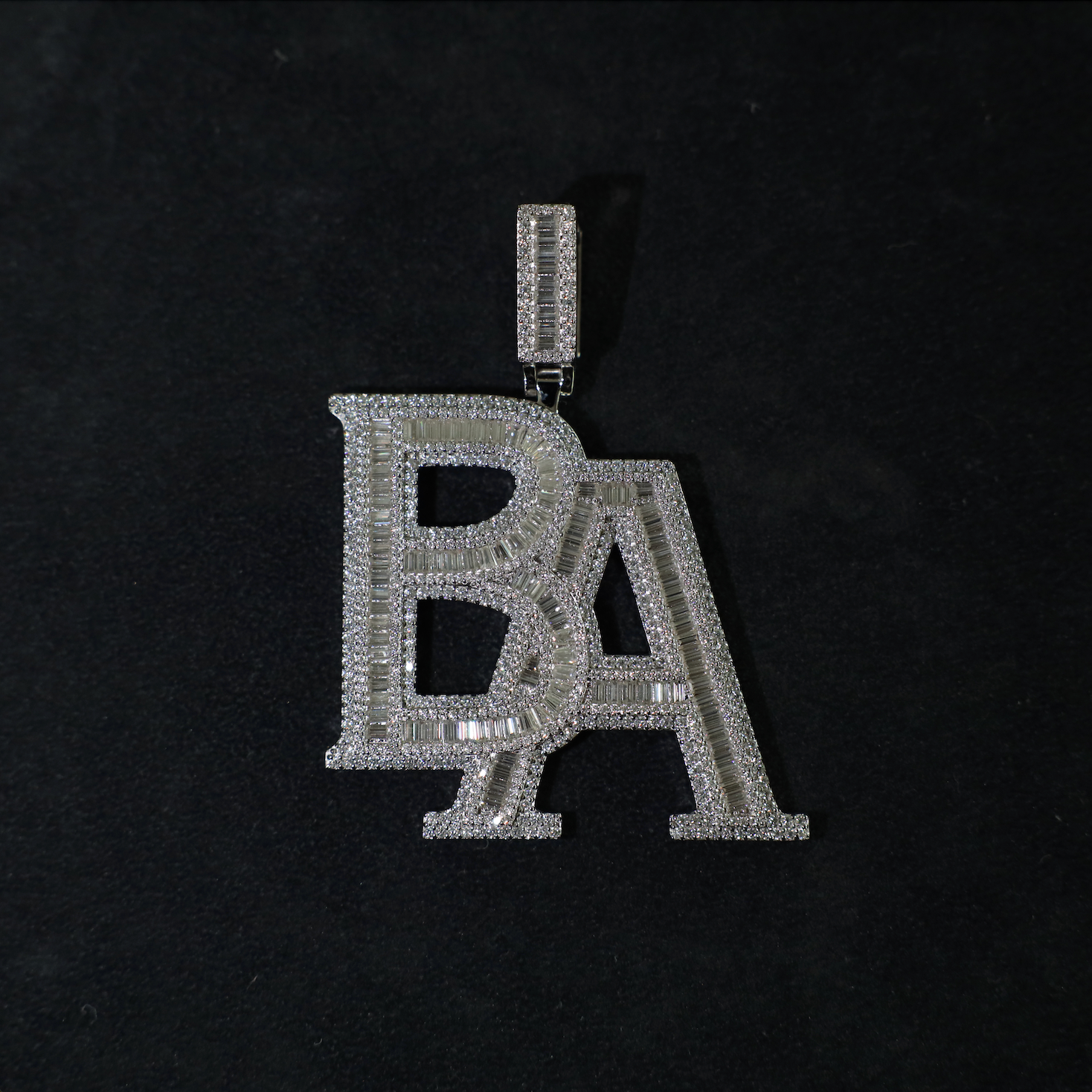 Custom Baguette Initial Nameplate