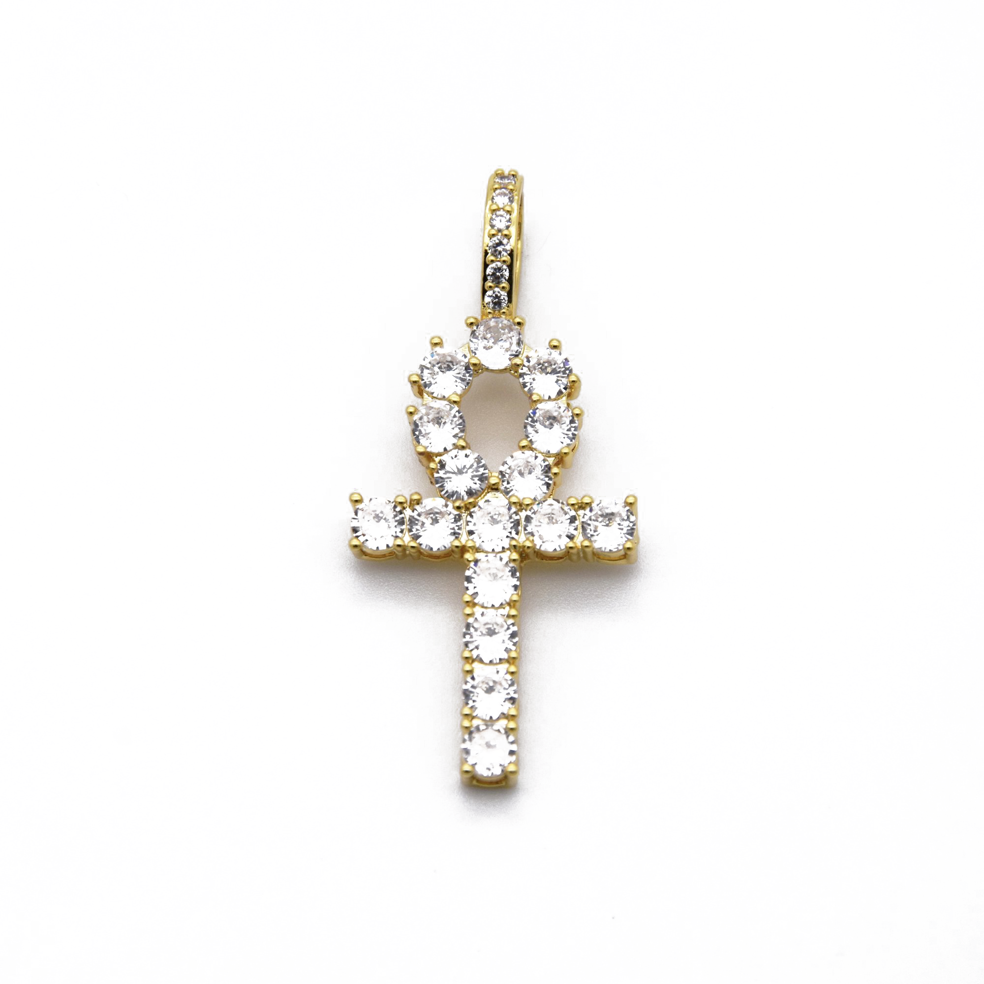 Diamond Ankh Cross Pendant