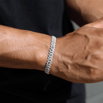 8mm Prong Cuban Diamond Bracelet — archive design and styling reference