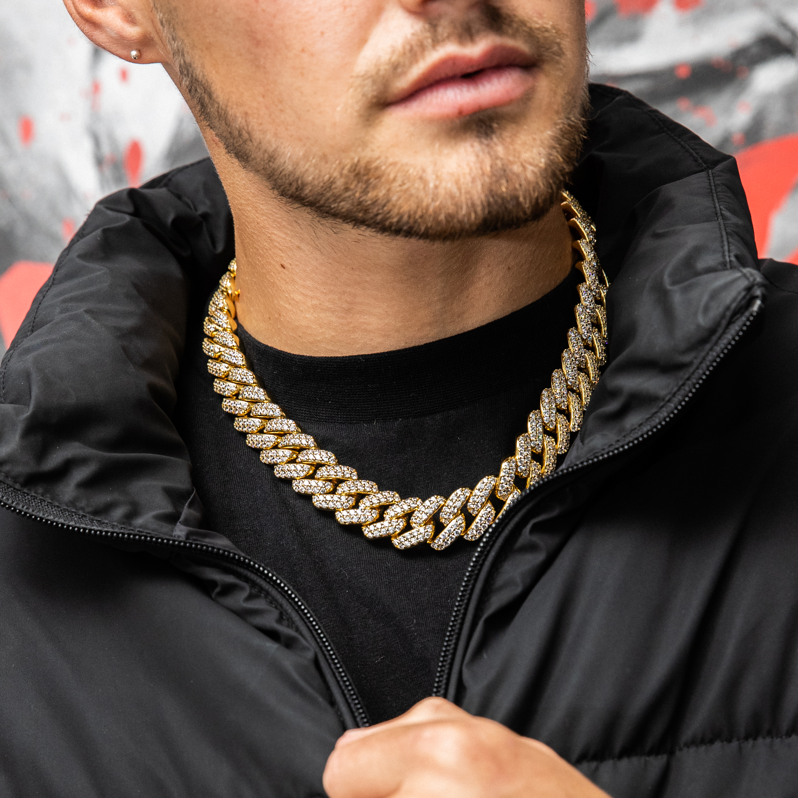 Cuban Style Chain, 18mm Iced Cuban Link Chain