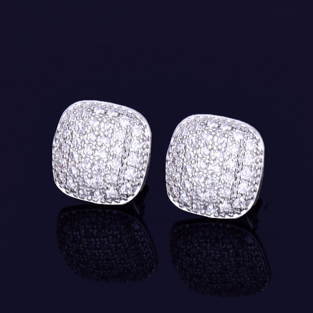 Round-Edge Earrings, 10mm Round-Edge Earrings