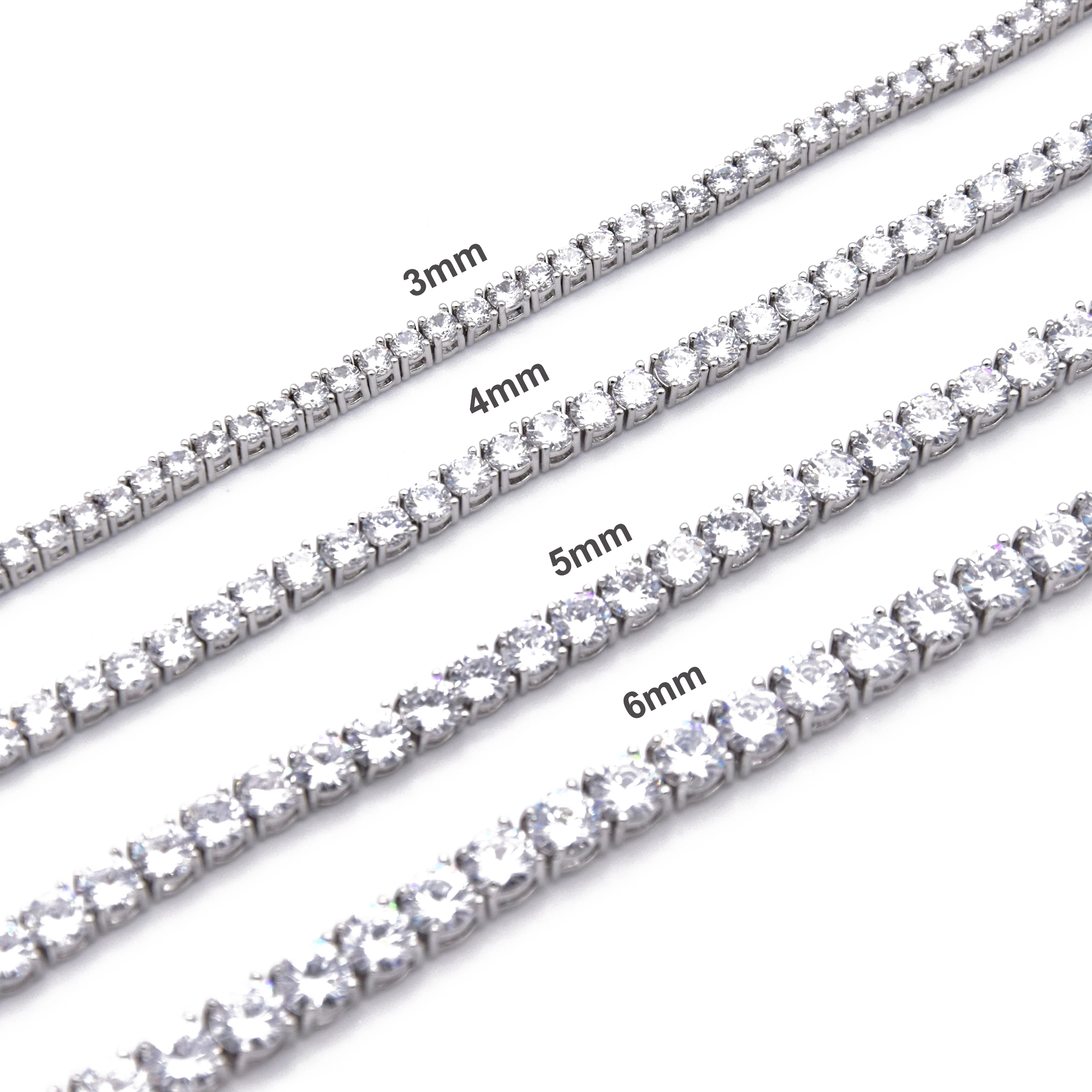 Round-Cut Tennis Bracelet in White Gold